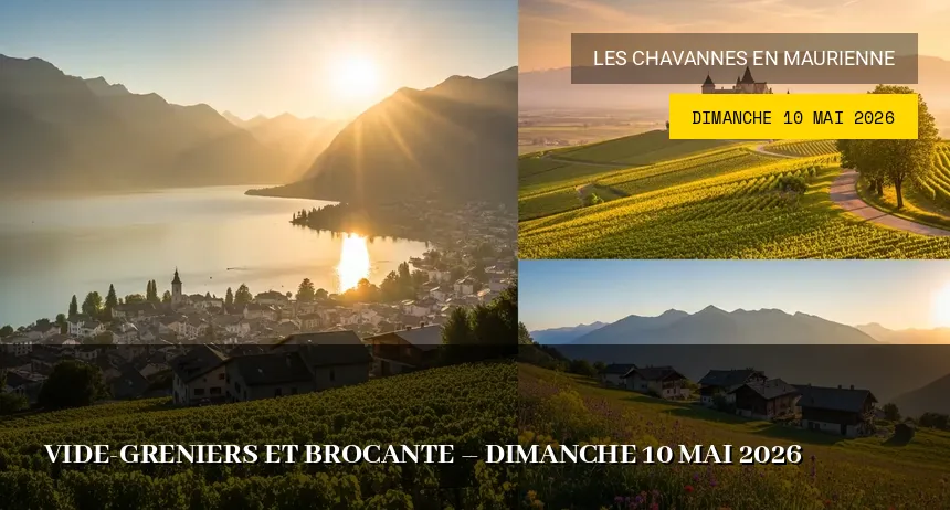 Affiche de l'événement : Vide-greniers et brocante – Dimanche 10 Mai 2026