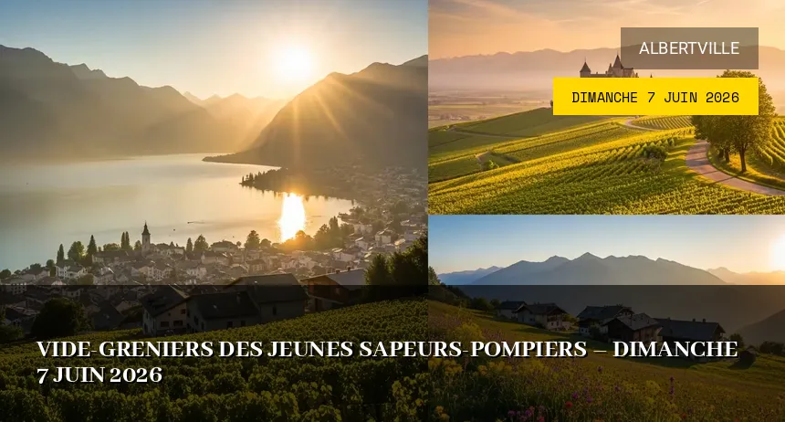 Affiche de l'événement : Vide-greniers des Jeunes Sapeurs-Pompiers – Dimanche 7 Juin 2026
