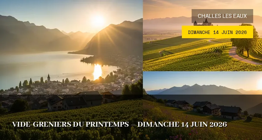 Affiche de l'événement : Vide-greniers du printemps – Dimanche 14 Juin 2026