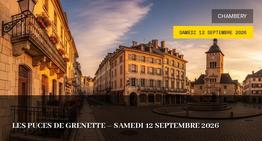 Affiche de l'événement : Les Puces de Grenette – Samedi 12 Septembre 2026