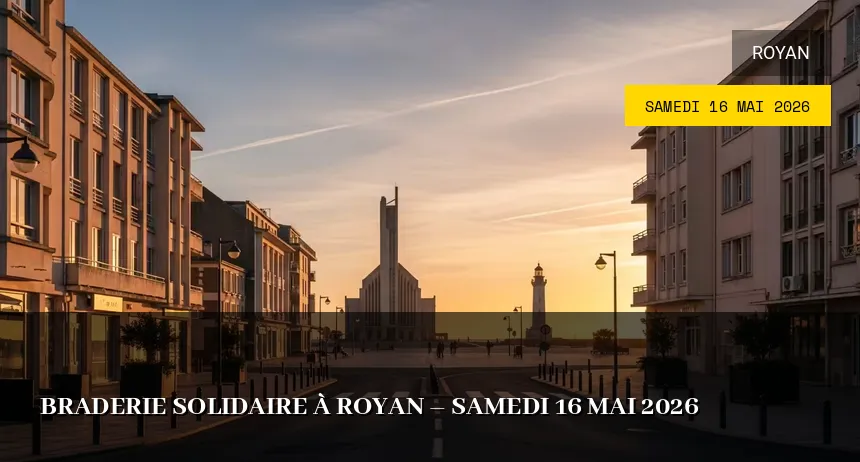 Affiche de l'événement : Braderie Solidaire à Royan – Samedi 16 Mai 2026