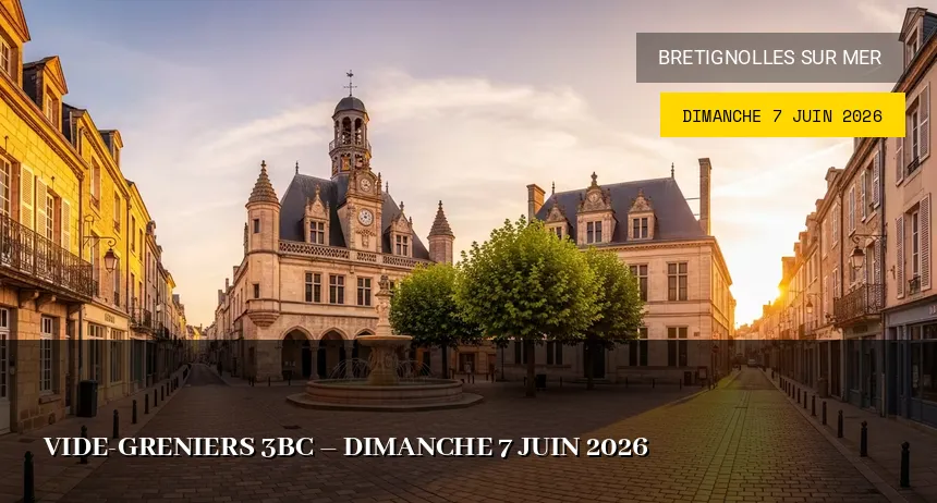 Affiche de l'événement : Vide-greniers 3BC – Dimanche 7 Juin 2026