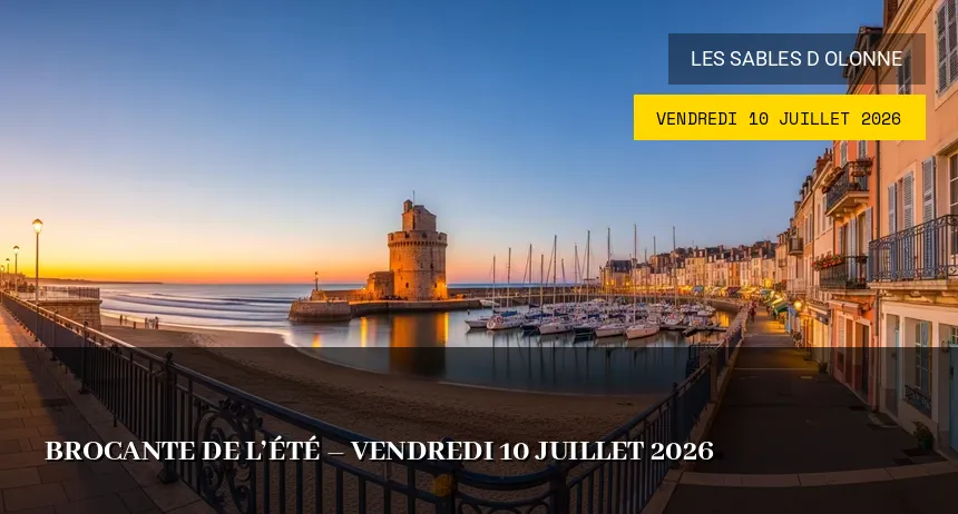 Affiche de l'événement : Brocante de l&rsquo;Été – Vendredi 10 Juillet 2026