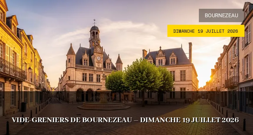 Affiche de l'événement : Vide-greniers de Bournezeau – Dimanche 19 Juillet 2026