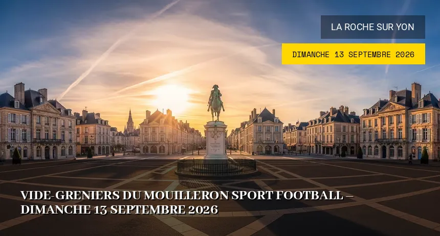 Affiche de l'événement : Vide-greniers du Mouilleron Sport Football – Dimanche 13 Septembre 2026
