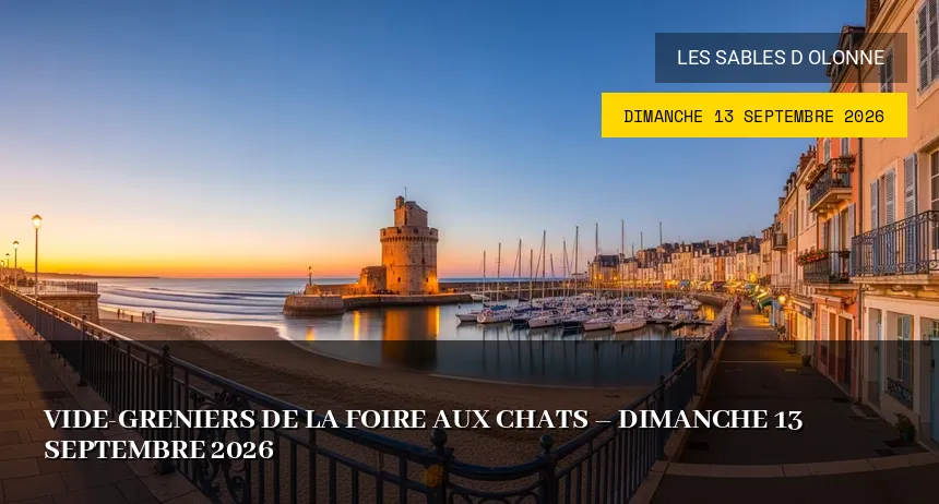 Affiche de l'événement : Vide-greniers de la Foire aux Chats – Dimanche 13 Septembre 2026