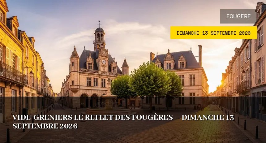 Affiche de l'événement : Vide-greniers Le Reflet des Fougères – Dimanche 13 Septembre 2026