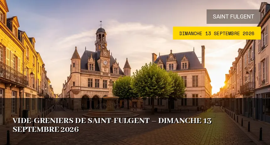 Affiche de l'événement : Vide-greniers de Saint-Fulgent – Dimanche 13 Septembre 2026
