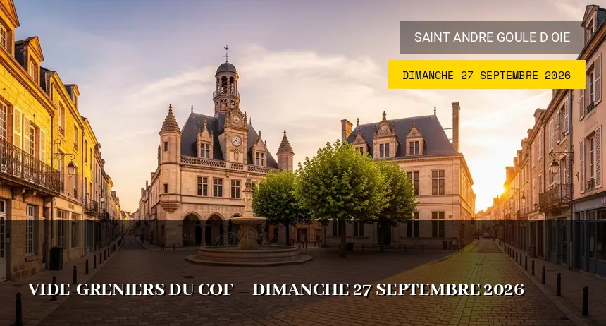 Affiche de l'événement : Vide-greniers du COF – Dimanche 27 Septembre 2026