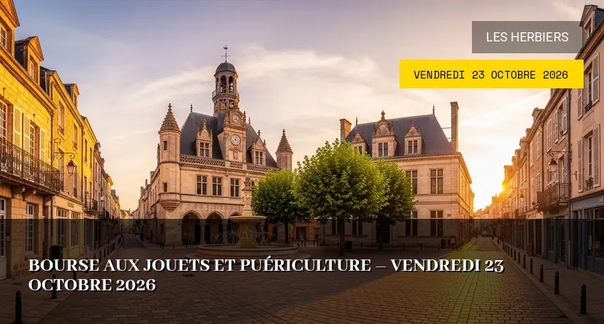 Affiche de l'événement : Bourse aux jouets et puériculture – Vendredi 23 Octobre 2026
