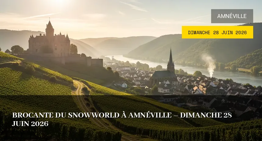 Affiche de l'événement : Brocante du SnowWorld à Amnéville – Dimanche 28 Juin 2026