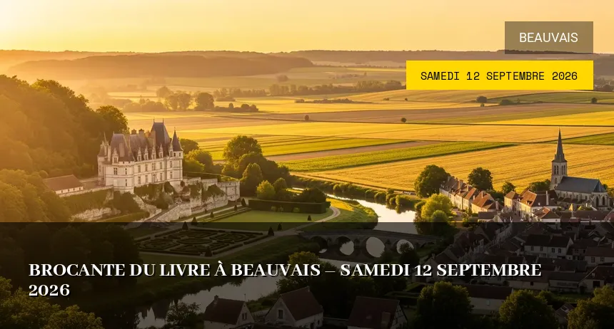 Affiche de l'événement : Brocante du Livre à Beauvais – Samedi 12 Septembre 2026