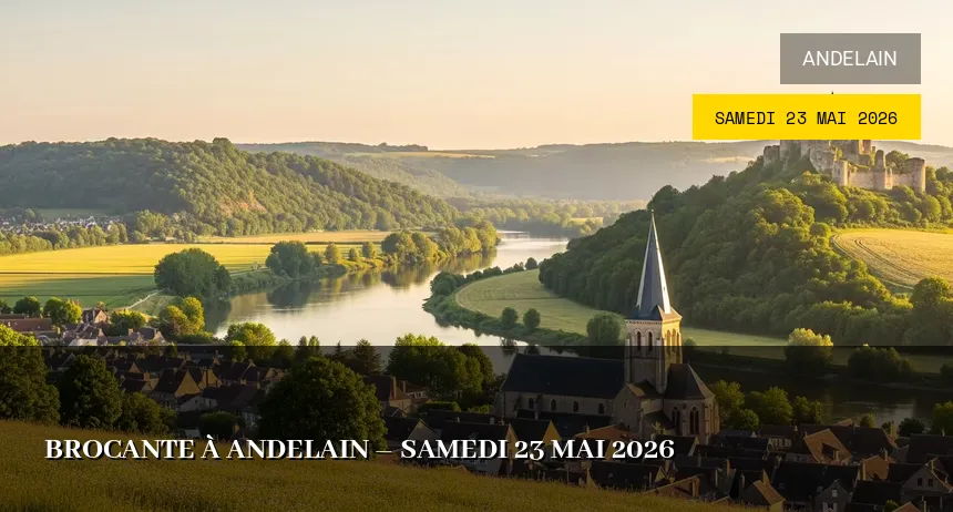 Affiche de l'événement : Brocante à Andelain – Samedi 23 Mai 2026