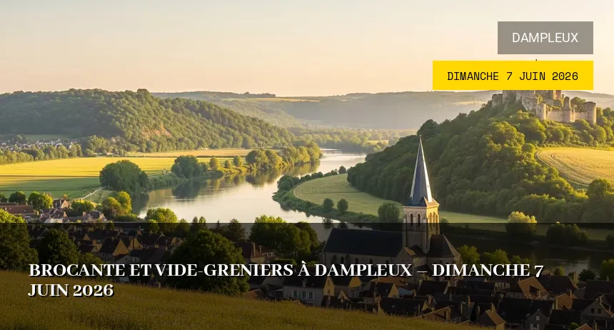 Affiche de l'événement : Brocante et Vide-Greniers à Dampleux – Dimanche 7 Juin 2026
