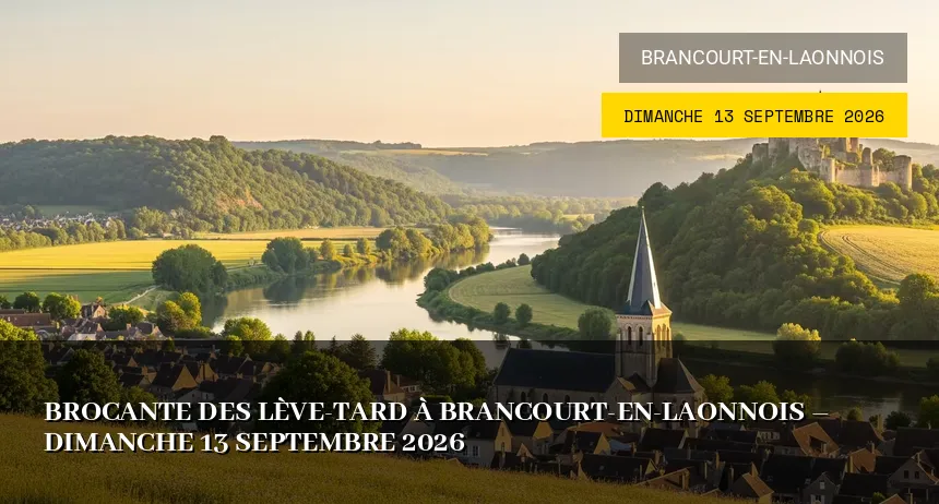 Affiche de l'événement : Brocante à Brancourt-en-Laonnois – Dimanche 13 Septembre 2026