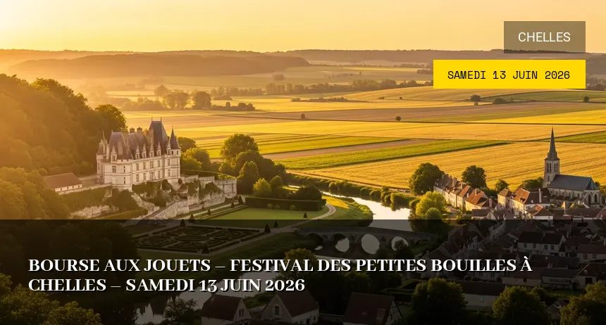 Affiche de l'événement : Brocante et Festival de l&rsquo;Enfance à Chelles – Samedi 13 Juin 2026