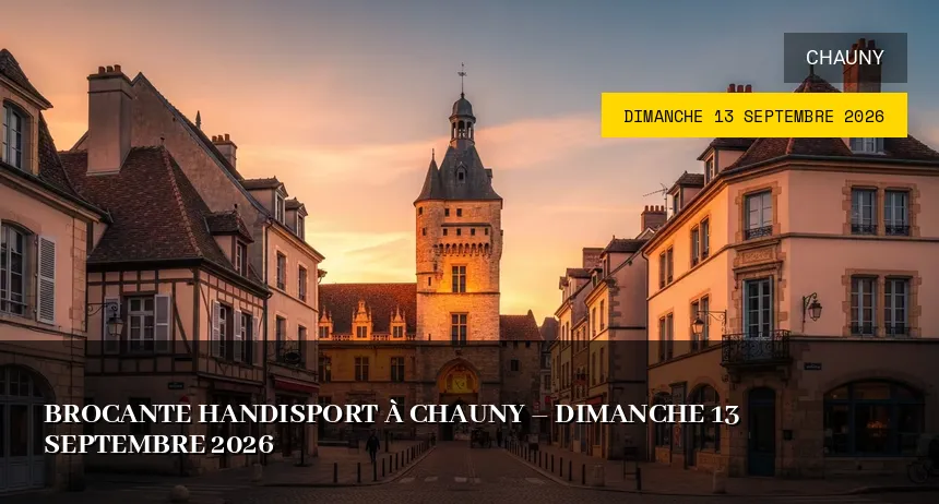 Affiche de l'événement : Brocante Handisport à Chauny – Dimanche 13 Septembre 2026