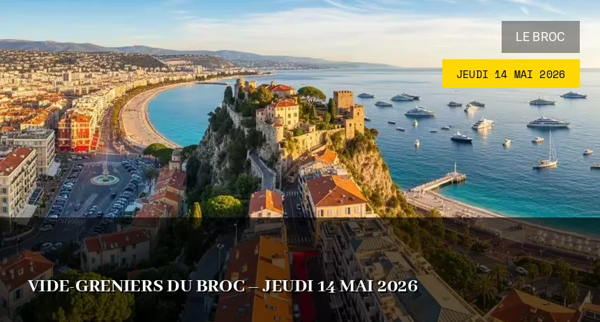 Affiche de l'événement : Vide-greniers du Broc – Jeudi 14 Mai 2026