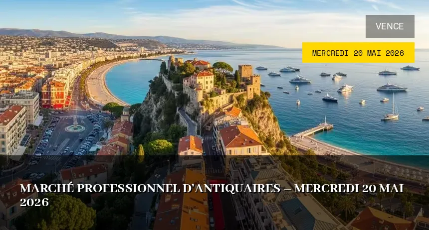 Affiche de l'événement : Marché professionnel d&rsquo;antiquaires – Mercredi 20 Mai 2026