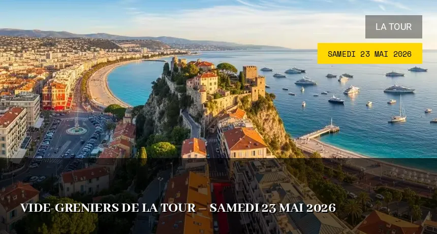 Affiche de l'événement : Vide-greniers de La Tour – Samedi 23 Mai 2026