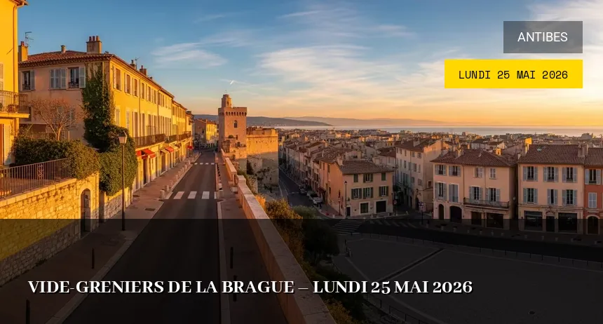Affiche de l'événement : Vide-greniers de la Brague – Lundi 25 Mai 2026