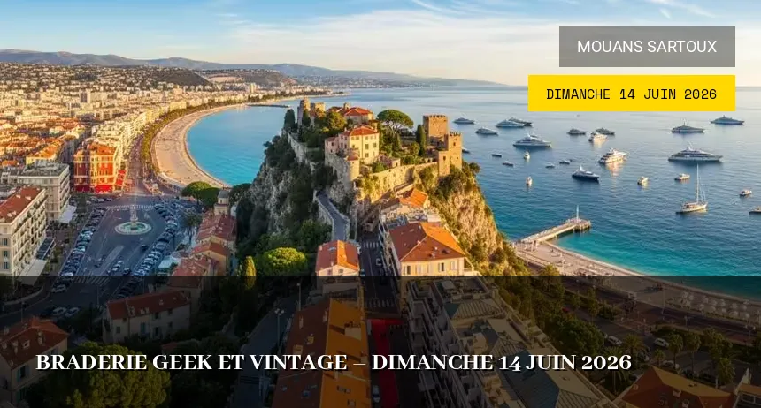 Affiche de l'événement : Braderie Geek et Vintage – Dimanche 14 Juin 2026