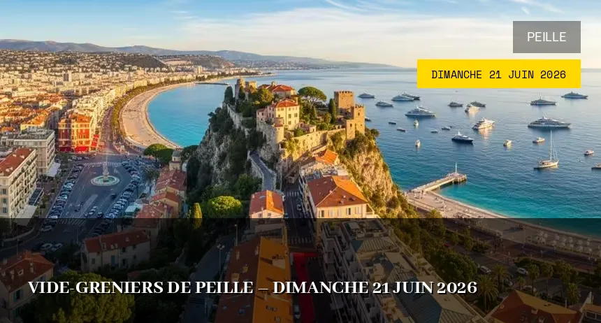 Affiche de l'événement : Vide-greniers de Peille – Dimanche 21 Juin 2026