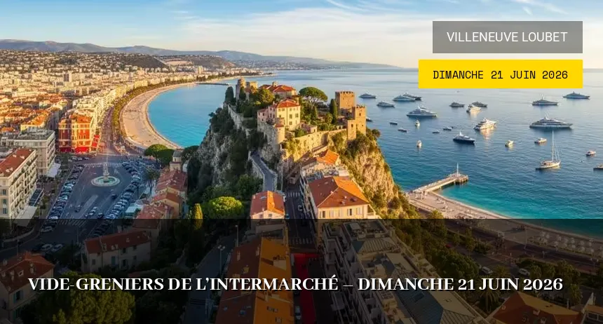 Affiche de l'événement : Vide-greniers de l&rsquo;Intermarché – Dimanche 21 Juin 2026