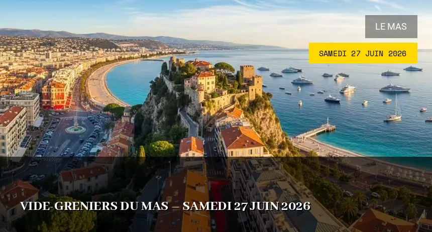 Affiche de l'événement : Vide-greniers du Mas – Samedi 27 Juin 2026