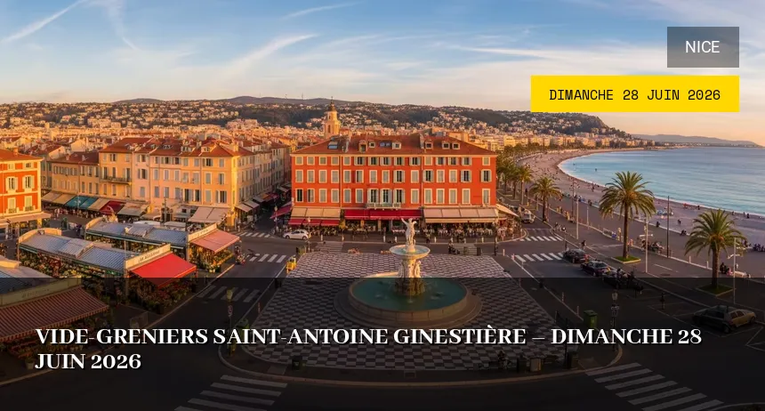 Affiche de l'événement : Vide-greniers Saint-Antoine Ginestière – Dimanche 28 Juin 2026