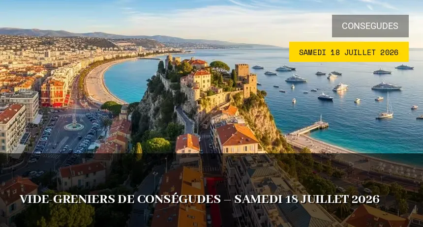 Affiche de l'événement : Vide-greniers de Conségudes – Samedi 18 Juillet 2026