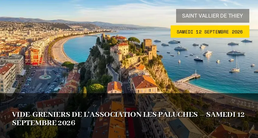 Affiche de l'événement : Vide-greniers de l&rsquo;association Les Paluches – Samedi 12 Septembre 2026
