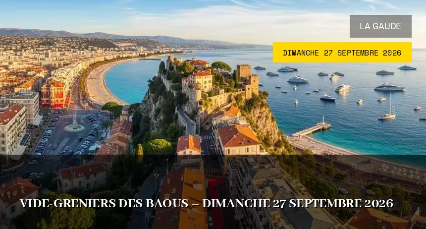 Affiche de l'événement : Vide-greniers des Baous – Dimanche 27 Septembre 2026