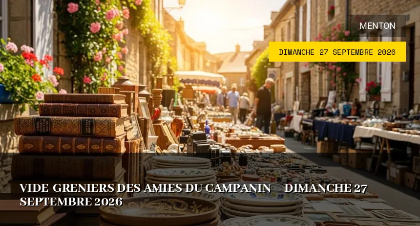 Affiche de l'événement : Vide-greniers des Amies du Campanin – Dimanche 27 Septembre 2026