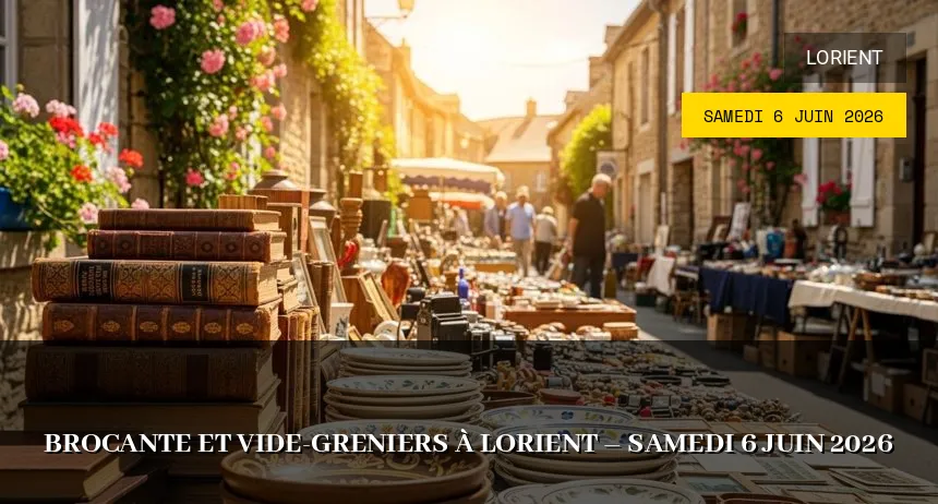 Affiche de l'événement : Brocante et Vide-greniers à Lorient – Samedi 6 Juin 2026