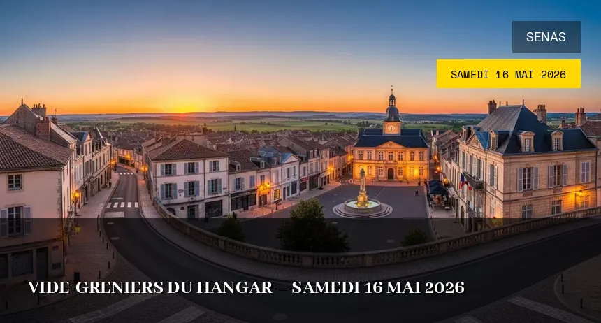 Affiche de l'événement : Vide-greniers du Hangar – Samedi 16 Mai 2026