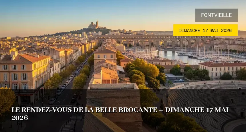 Affiche de l'événement : Le rendez-vous de la belle brocante – Dimanche 17 Mai 2026