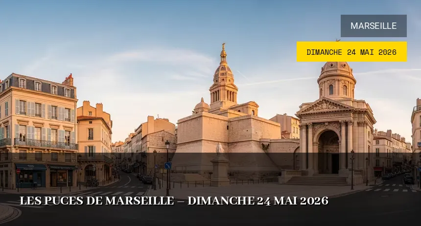 Affiche de l'événement : Les puces de Marseille – Dimanche 24 Mai 2026