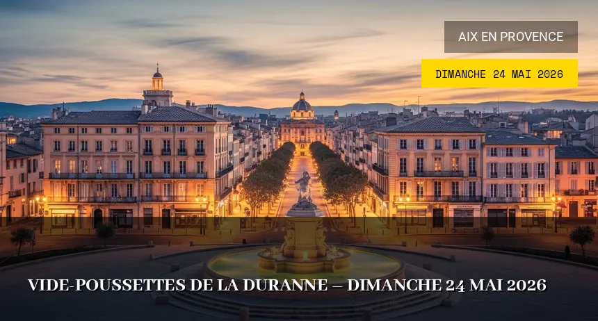 Affiche de l'événement : Vide-poussettes de La Duranne – Dimanche 24 Mai 2026