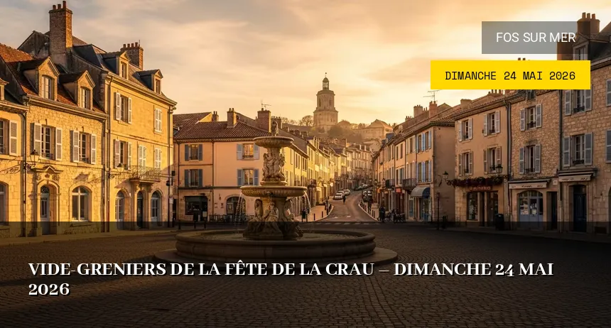 Affiche de l'événement : Vide-greniers de la Fête de la Crau – Dimanche 24 Mai 2026