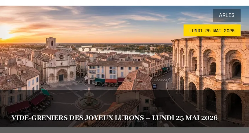 Affiche de l'événement : Vide-greniers des Joyeux Lurons – Lundi 25 Mai 2026
