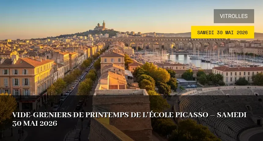 Affiche de l'événement : Vide-greniers de Printemps de l&rsquo;École Picasso – Samedi 30 Mai 2026