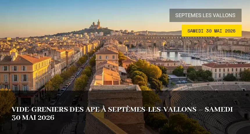 Affiche de l'événement : Vide-greniers des APE à Septèmes-les-Vallons – Samedi 30 Mai 2026