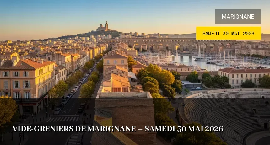 Affiche de l'événement : Vide-greniers de Marignane – Samedi 30 Mai 2026