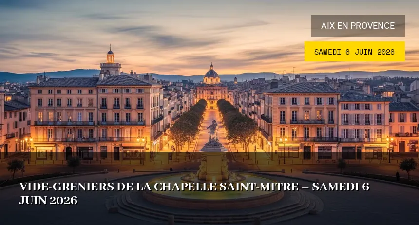 Affiche de l'événement : Vide-greniers de la Chapelle Saint-Mitre – Samedi 6 Juin 2026