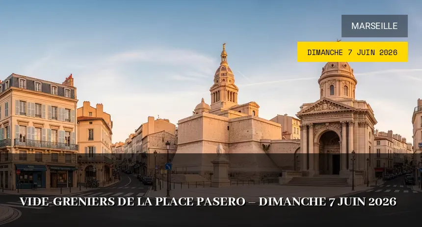 Affiche de l'événement : Vide-greniers de la place Pasero – Dimanche 7 Juin 2026