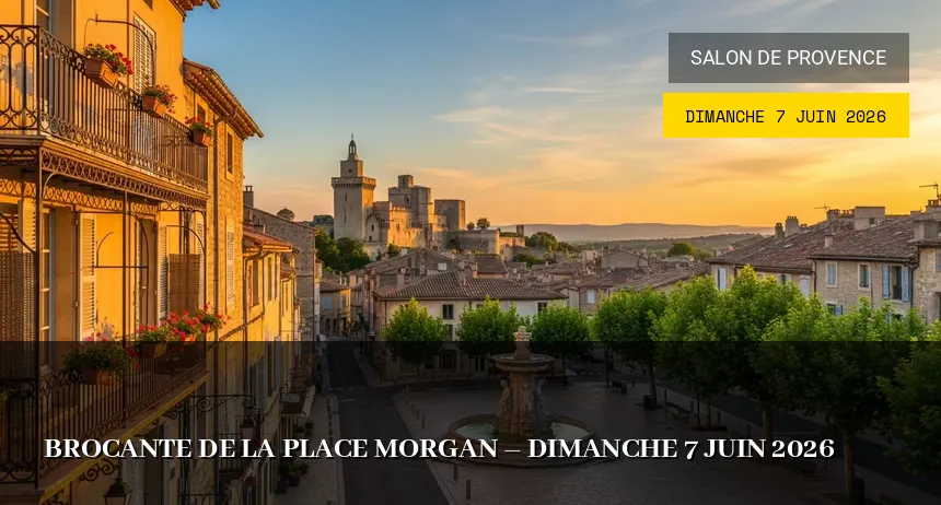 Affiche de l'événement : Brocante de la Place Morgan – Dimanche 7 Juin 2026