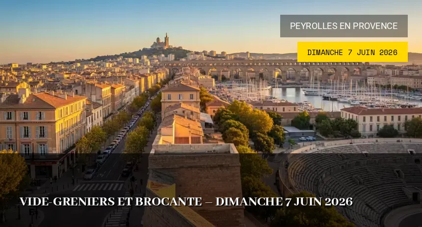 Affiche de l'événement : Vide-greniers et brocante – Dimanche 7 Juin 2026