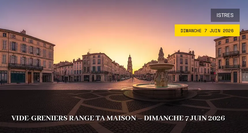 Affiche de l'événement : Vide-greniers Range ta maison – Dimanche 7 Juin 2026