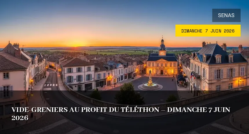 Affiche de l'événement : Vide-greniers au profit du Téléthon – Dimanche 7 Juin 2026